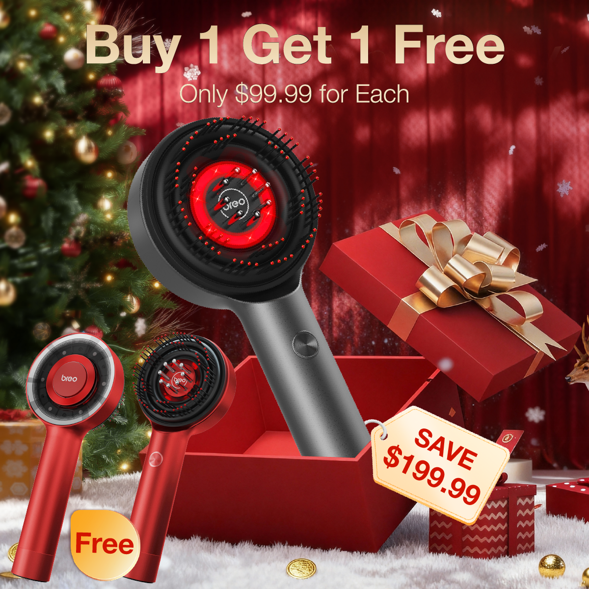 2025 Best Red Light Scalp Massager Comb – Breo-Official