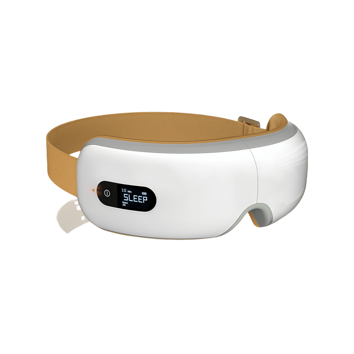 Breo iSee4 eye massager in white with SLEEP mode active, eye strain relief