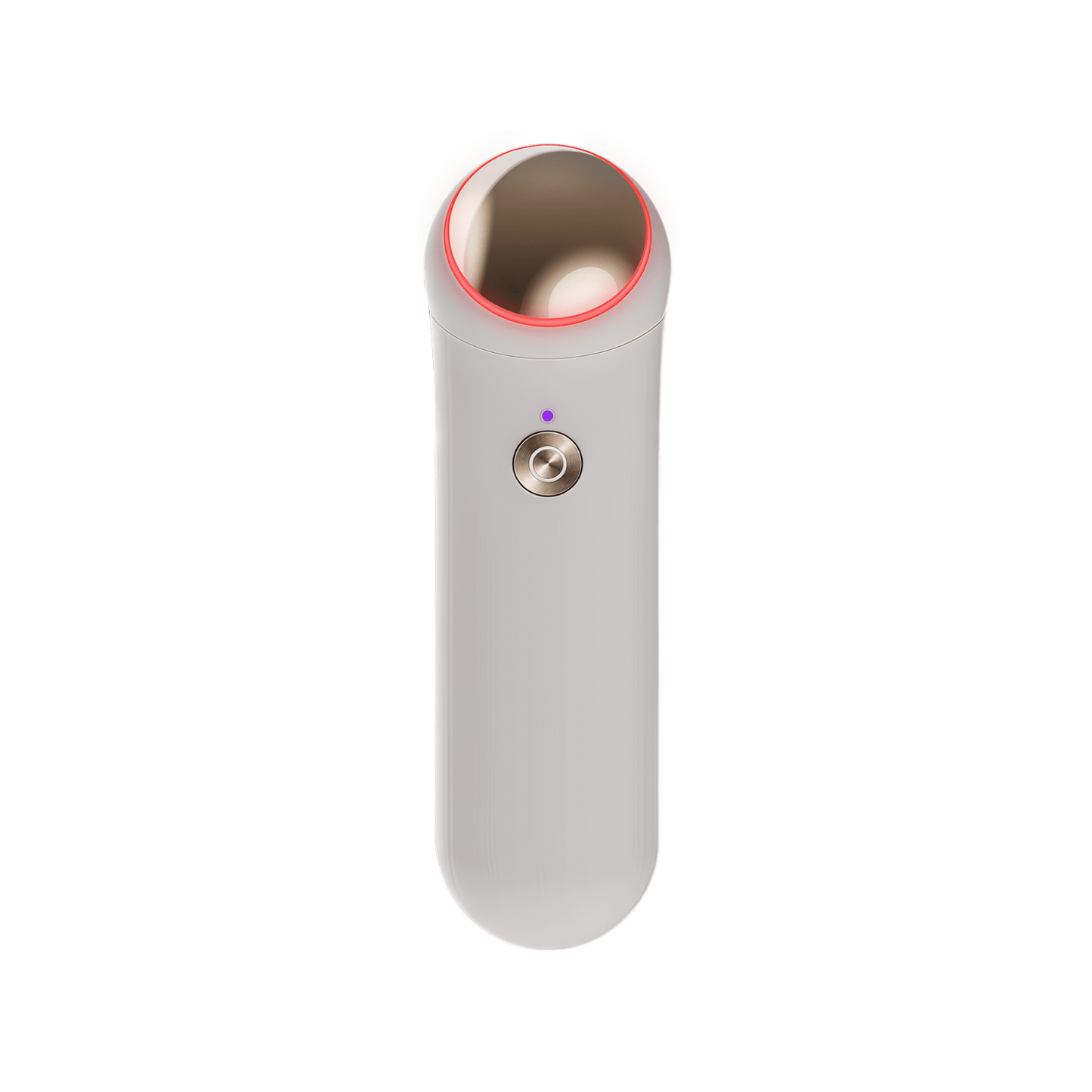 Breo Gun 7 Percussion Massager, white and red design, for muscle recovery and relaxation.