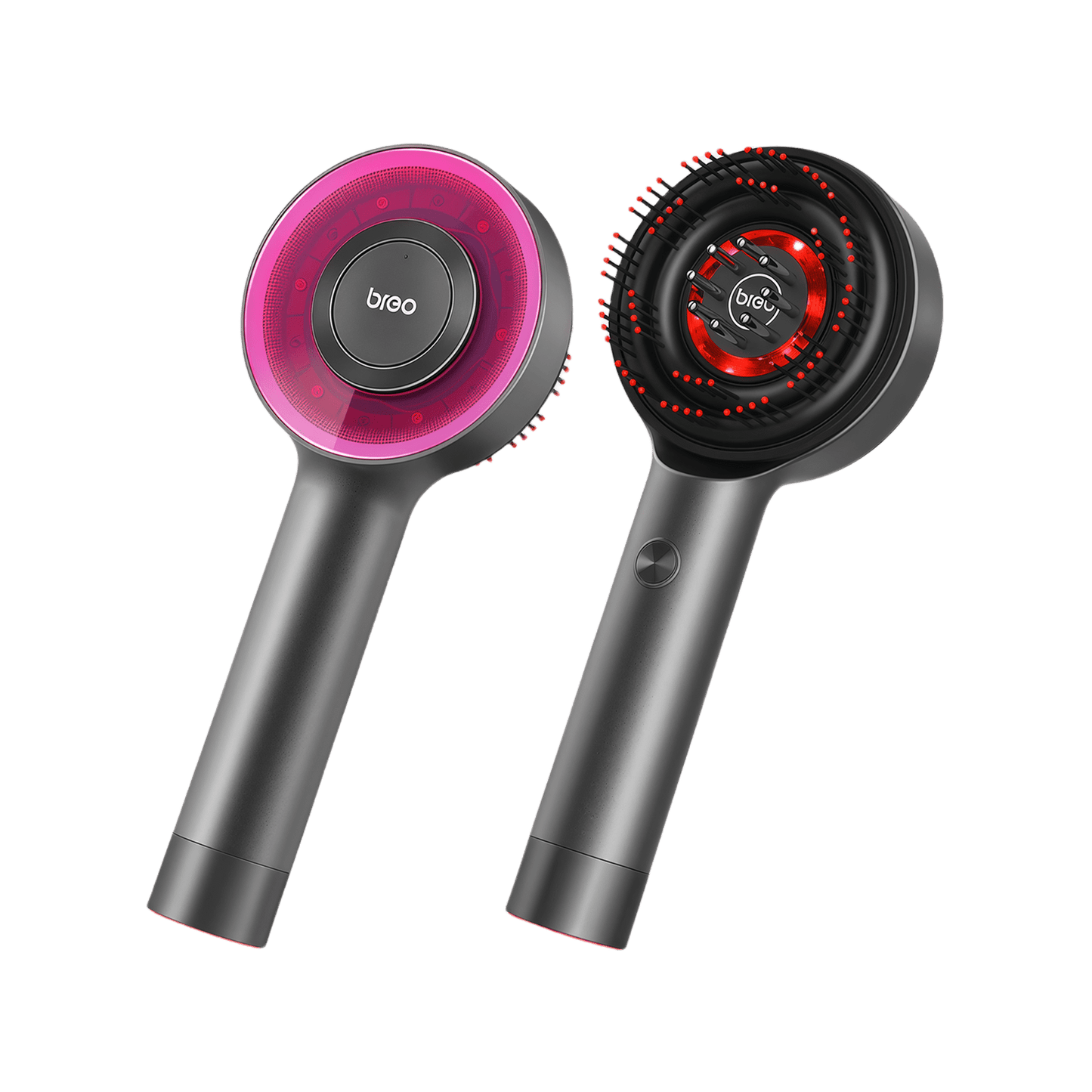 Breo S3 Scalp Massager, promoting hair growth with red light therapy and shiatsu massage, featuring a sleek design.