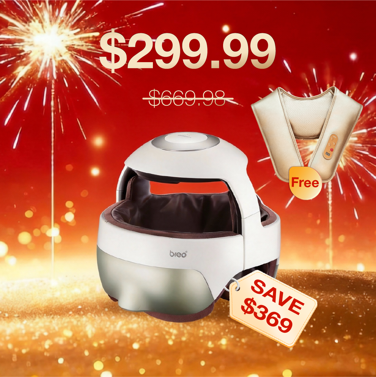 Breo iDream 5S ヘッドマッサージャー Full Head Massager with Eye Massage – Breo-Official