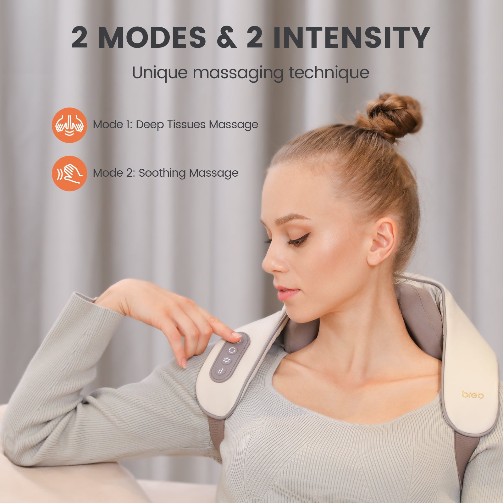 Neck and Shoulder Massager with Heat - iNeck Mini Breo