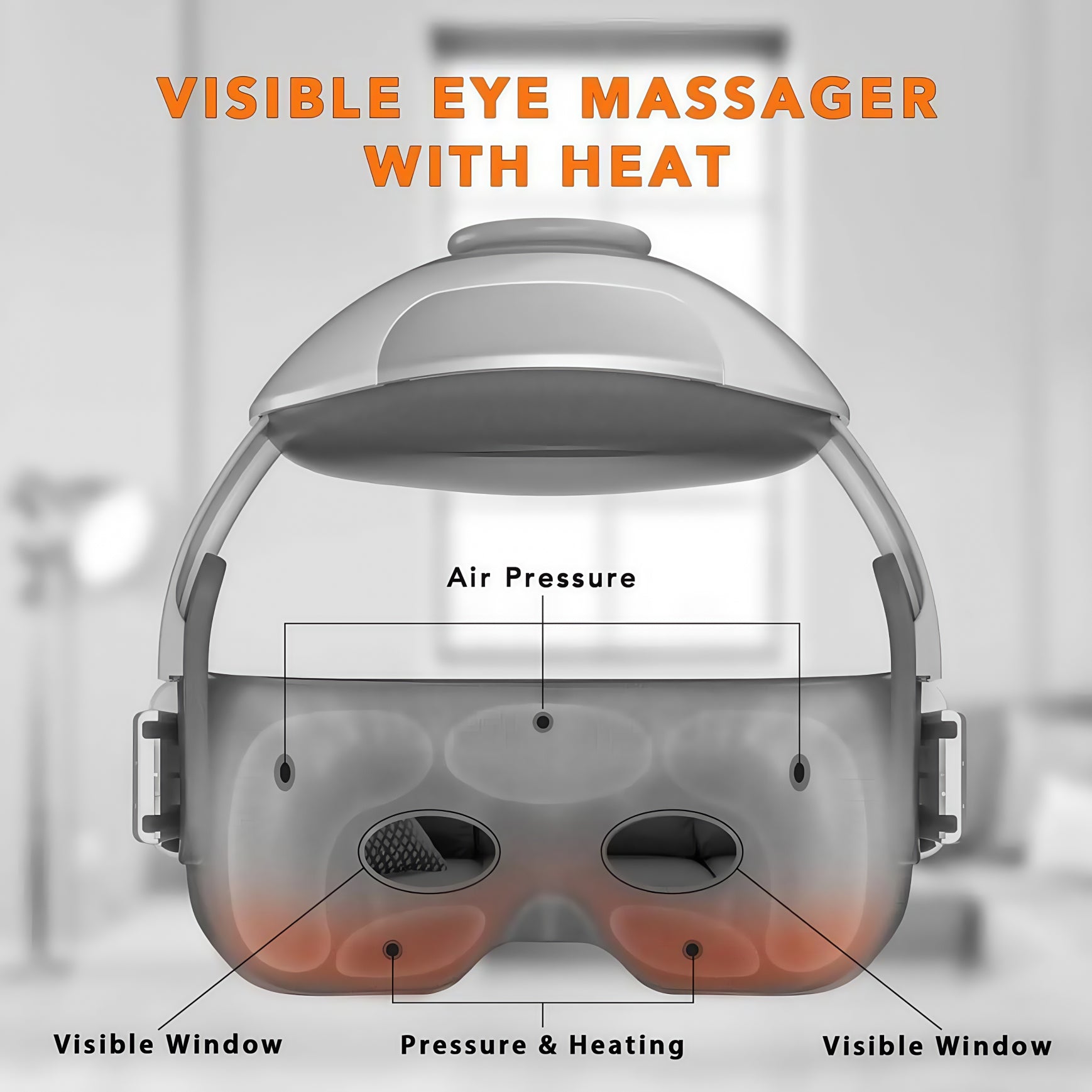 Breo iDream 3 visible eye massager with heat, air pressure and massage features.