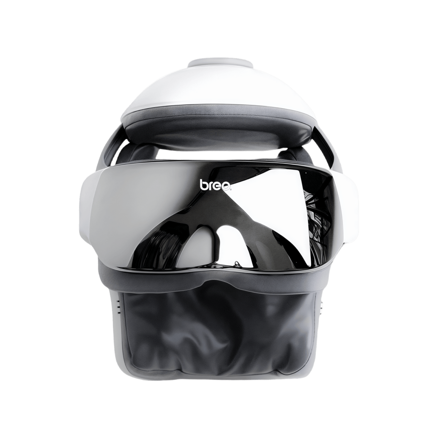 Breo iDream 3 head massager, white and black design for eye and neck relaxation.