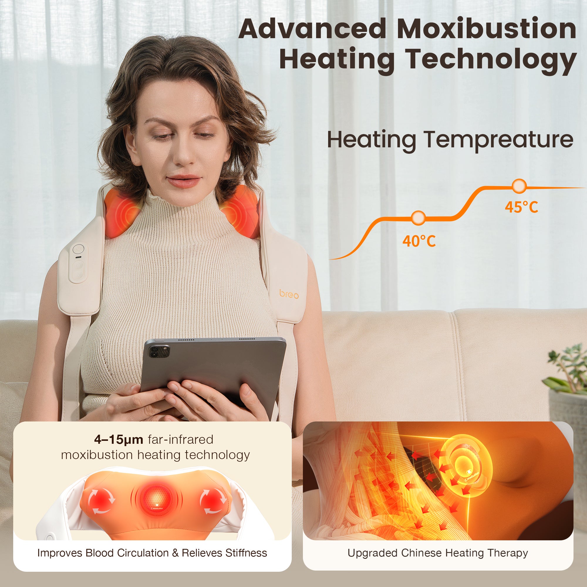 Portable Neck and Shoulder Massager – Breo-Official