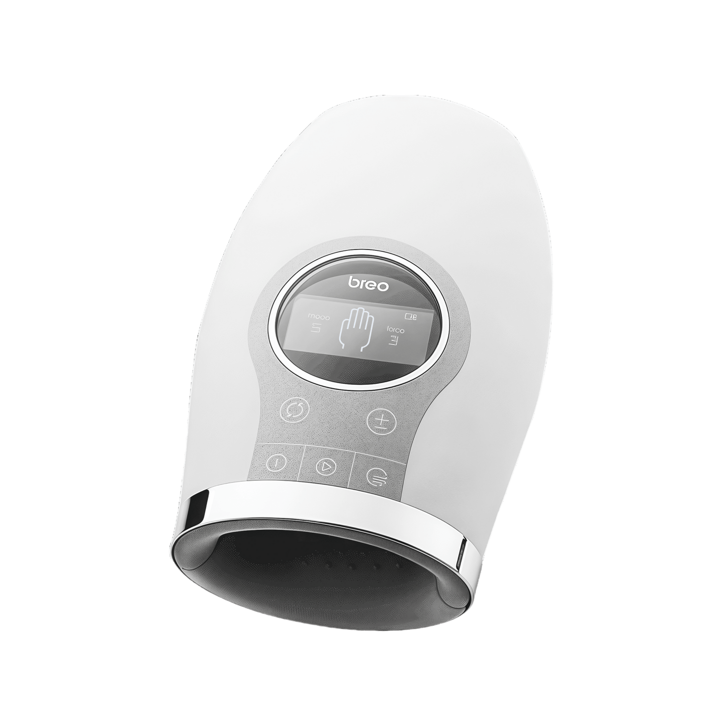 Breo WOWO S Hand Massager, white design with digital display, hand massage settings, portable hand massager.