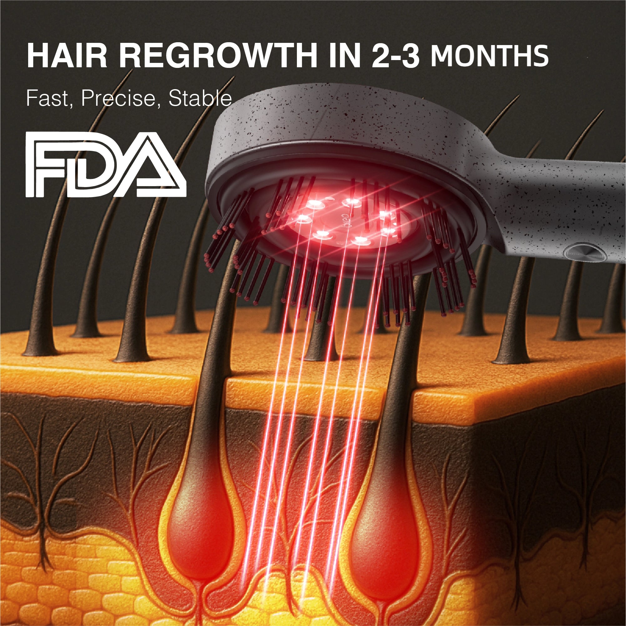 breo ヘッドリラクゼーション FDA) Low-level laser therapy (lllt) Scalp Massager for Hair Growth