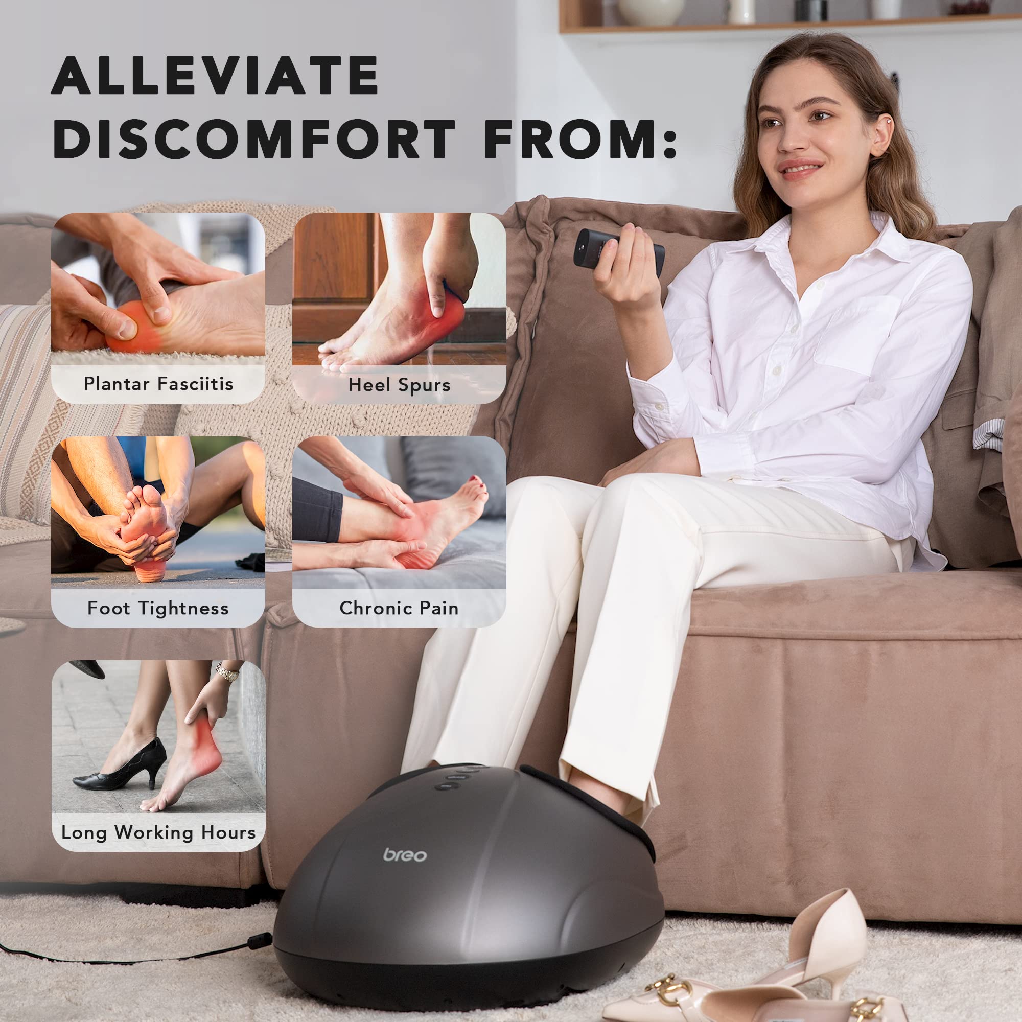 Heated Shiatsu Foot Massager Machine – Breo-Official