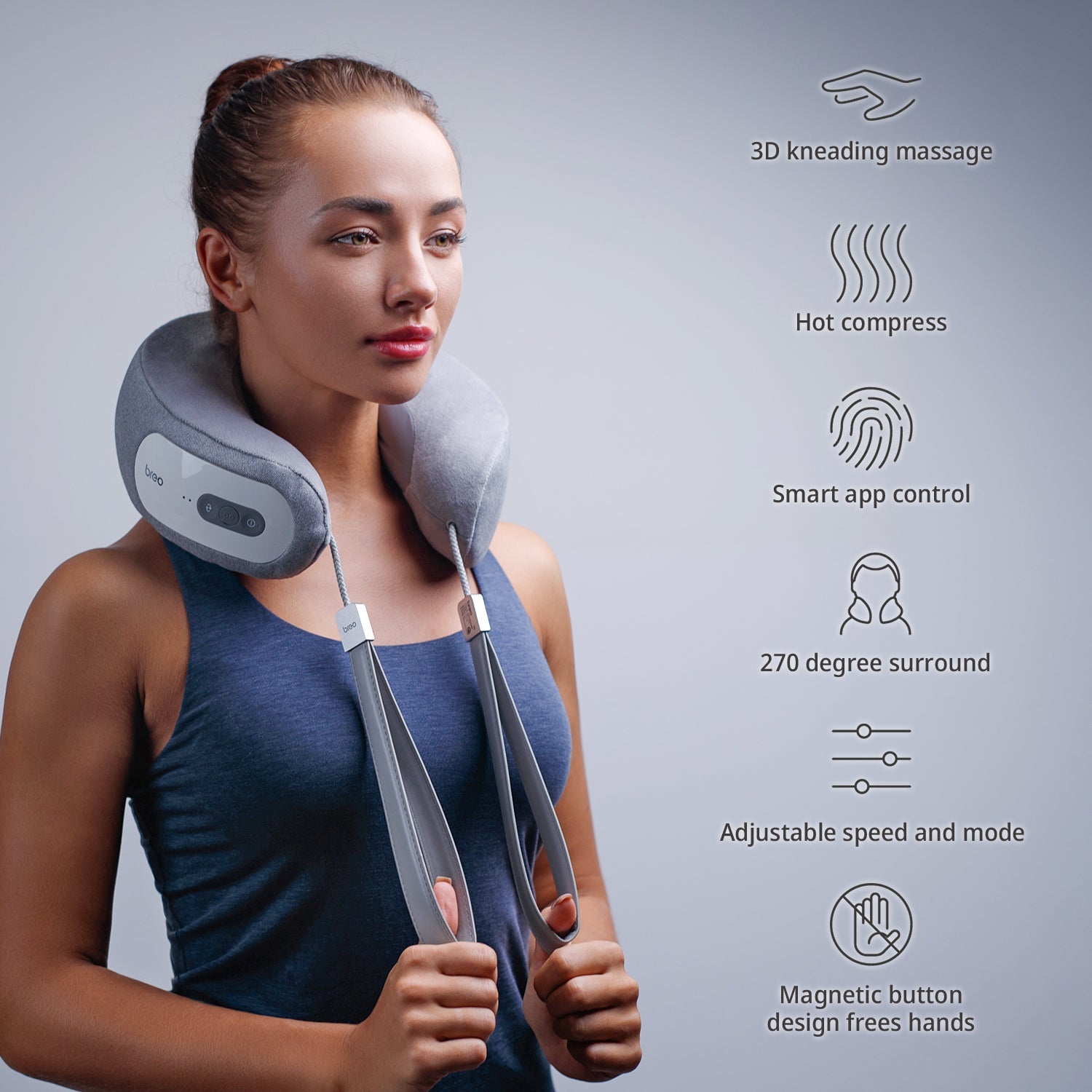 Neck and Shoulder Massager with Heat - iNeck Mini Breo