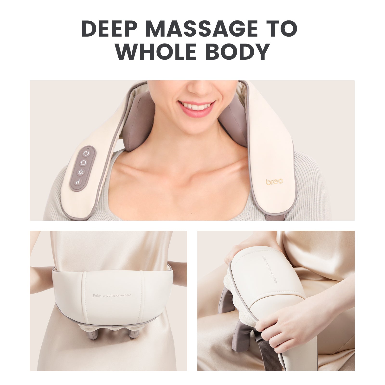 Massagers for Neck and Shoulder with Heat Upgraded Pain Relief Deep 5D  Kneading
